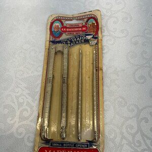 Vintage H.M. Quackenbush Nut Cracker & Picks Set With Original Packaging - Made